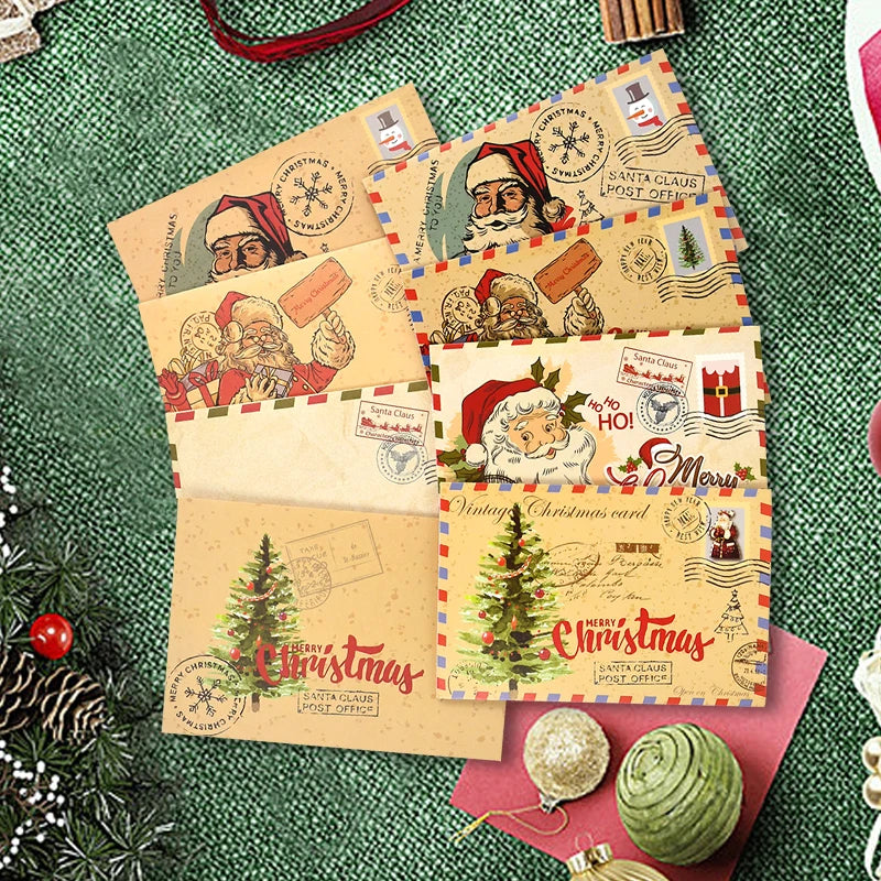 5-Pack Vintage Christmas Stamp Postcards & Greeting Cards Holiday Greeting Cards Babs