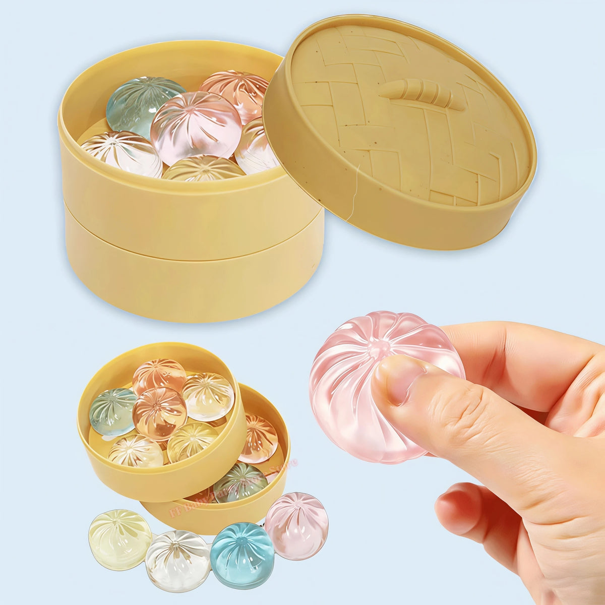Mini Dumpling Squishy Toy Set – Squeeze Fidget Sensory Gift Squishy Fidget Toy Babs