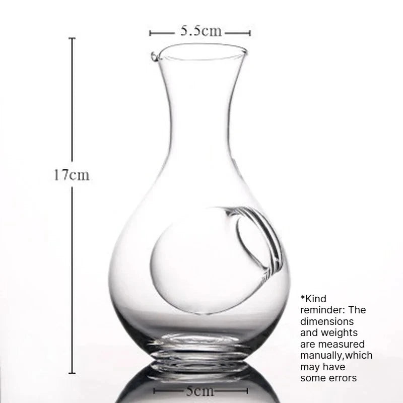 Japanese Crystal Glass Sake Ice Jug Decanter | Thumb-Hole Glass Sake Decanter Babs
