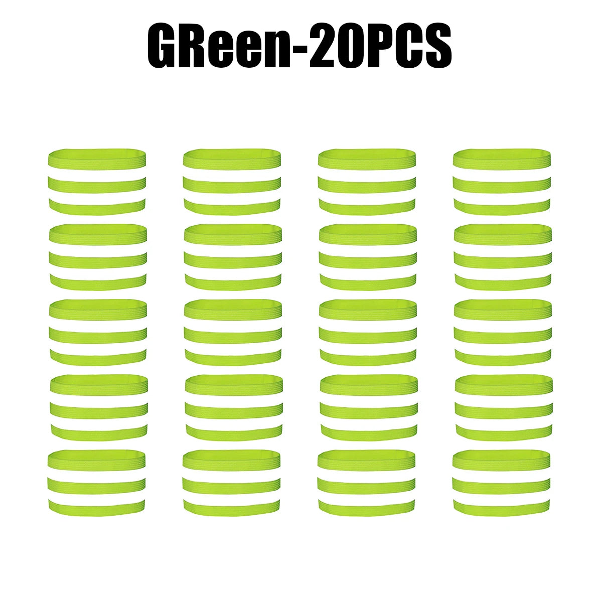 Reflective Leg Bands for Cyclists & Runners | Safety Straps Reflective Safety Bands Babs Green 20PCS
