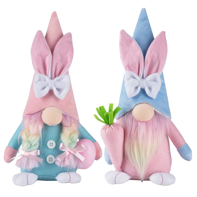 Easter Faceless Gnome Rabbit Doll – Spring Bunny Ornament Easter Gnome Ornament Babs