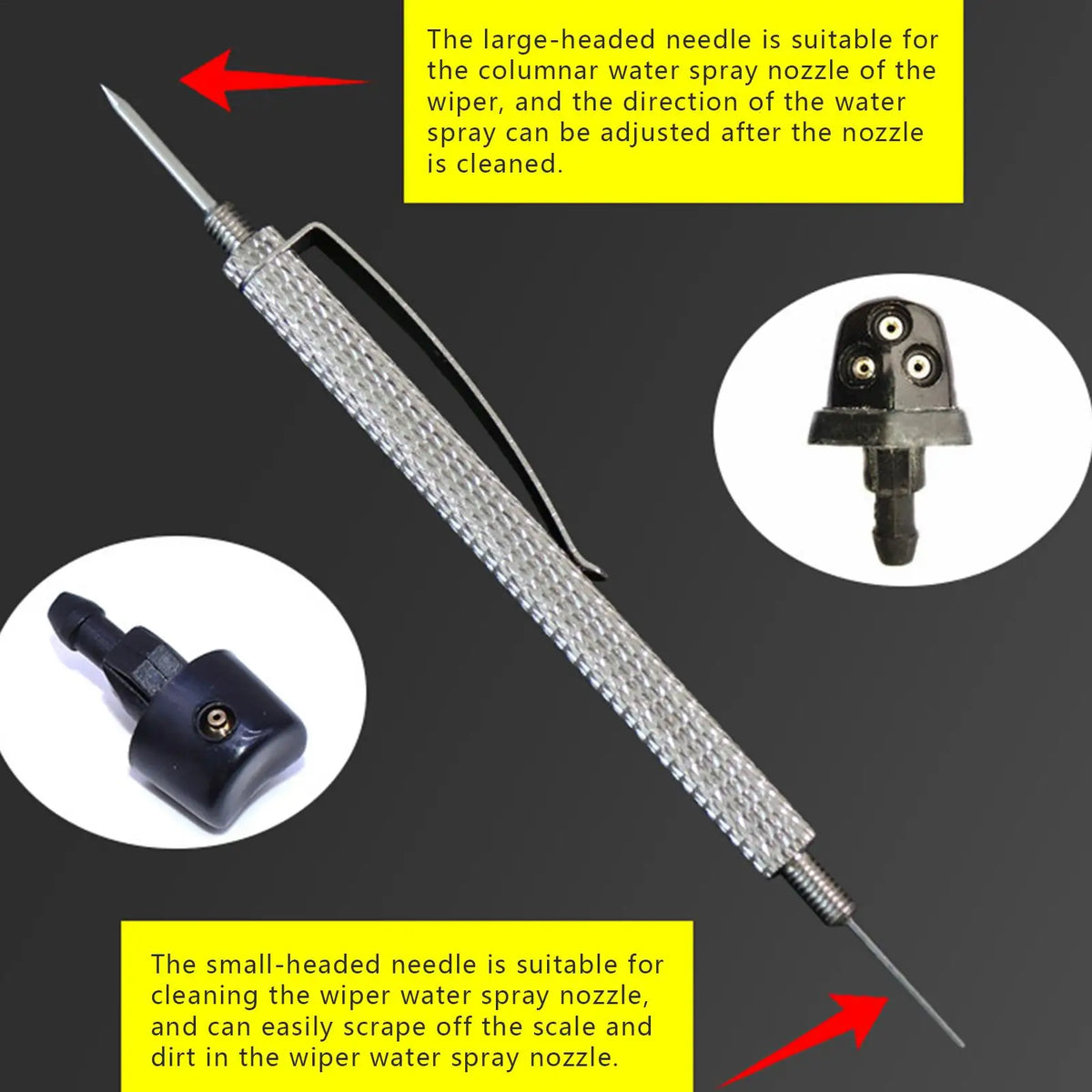 2-in-1 Windshield Wiper Nozzle Adjustment & Cleaner Tool Nozzle Adjustment Tool Babs