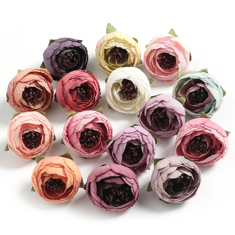 Silk Rose Camellia Artificial Flower Heads for Wedding & Home Décor Artificial Flower Heads Babs