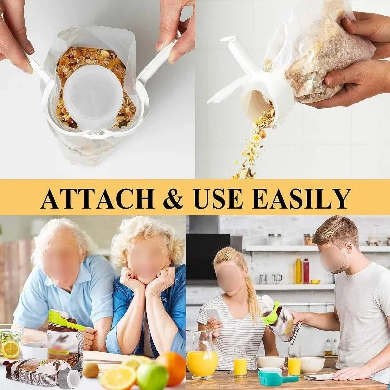 Bag Clips with Pour Spouts – Airtight Food Sealing Clips Food Bag Clips Babs