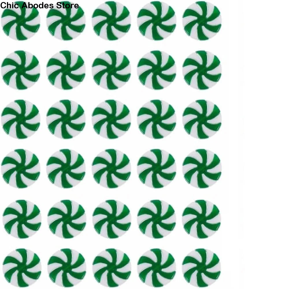 30/50pcs 3D Christmas Candy Ornaments – 4 Color Xmas Tree Pendants Christmas Tree Ornaments Babs