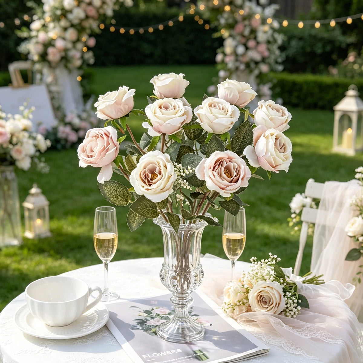 Artificial Silk Rose Bouquet | Wedding & Home Décor Flowers Artificial Silk Flowers Babs