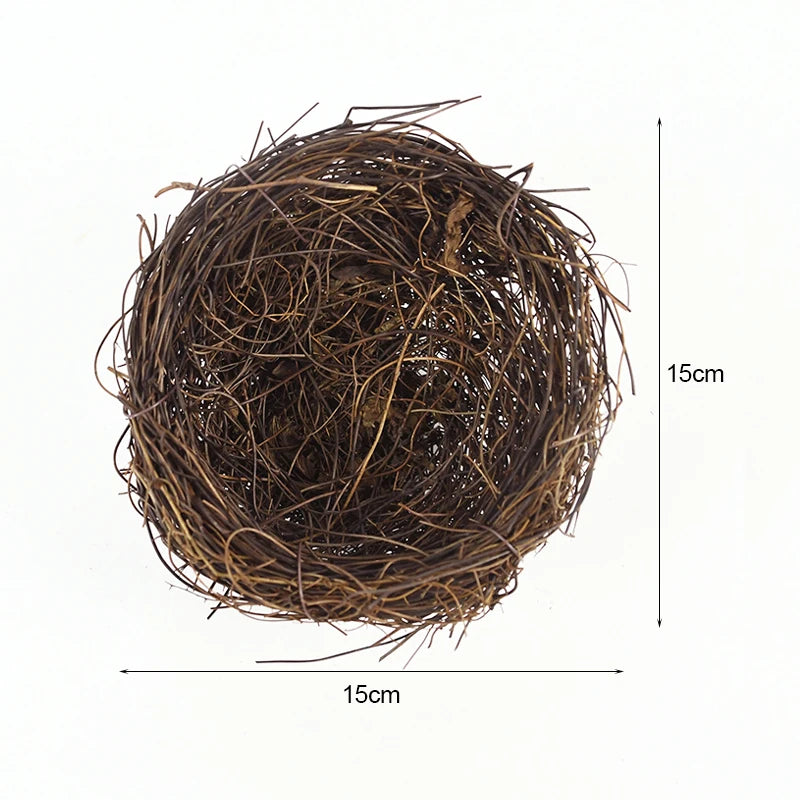 Natural Rattan Bird Nest Easter Decoration 8–20cm DIY Craft Easter Nest Decoration Babs 15cm