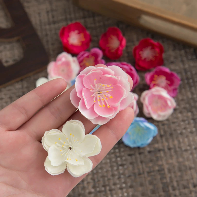 50/100Pcs Silk Cherry Blossom Artificial Flowers | Wedding Decor Artificial Silk Flowers Babs