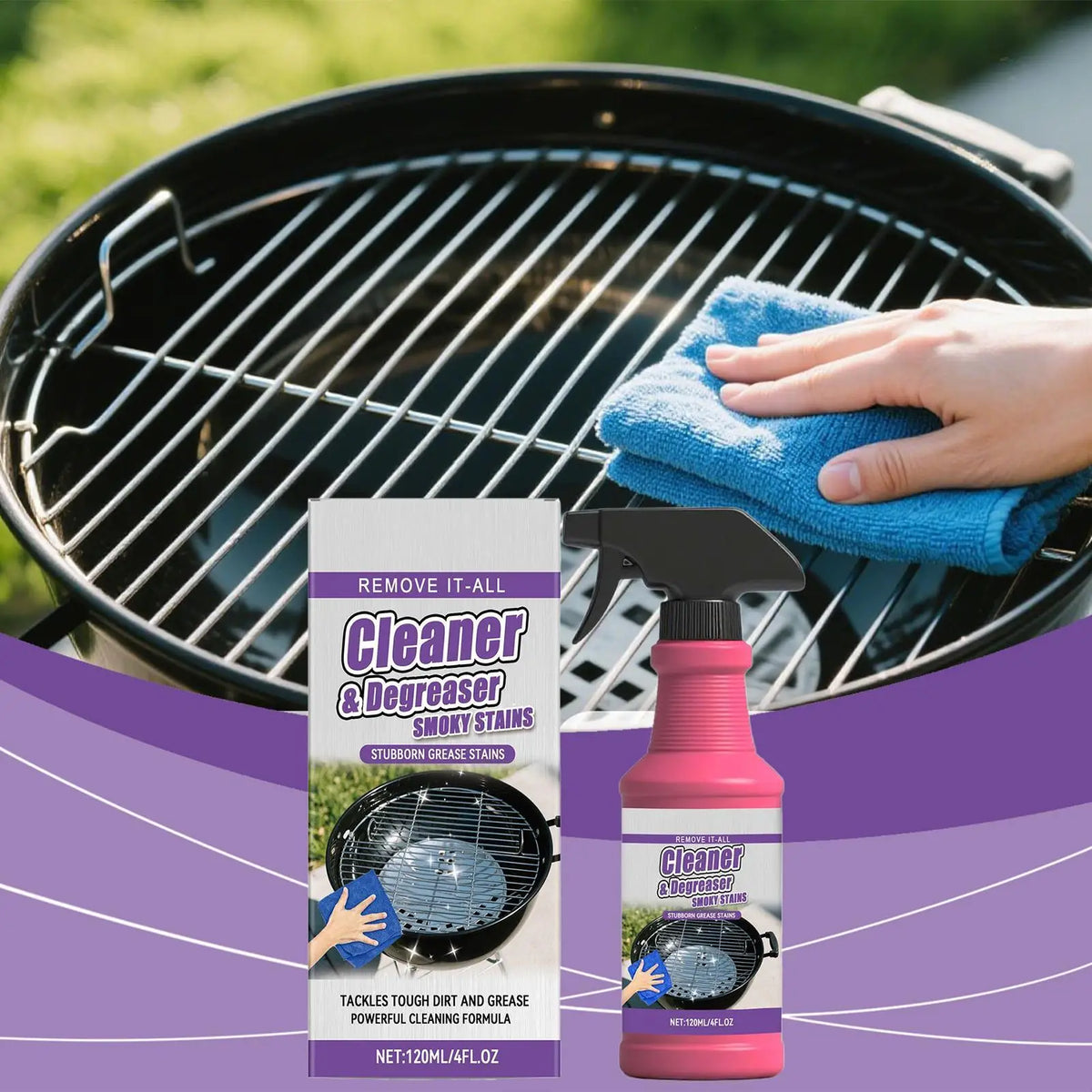 BBQ Grill & Pan Degreaser Spray – Removes Grease Fast Grill Degreaser Spray Babs