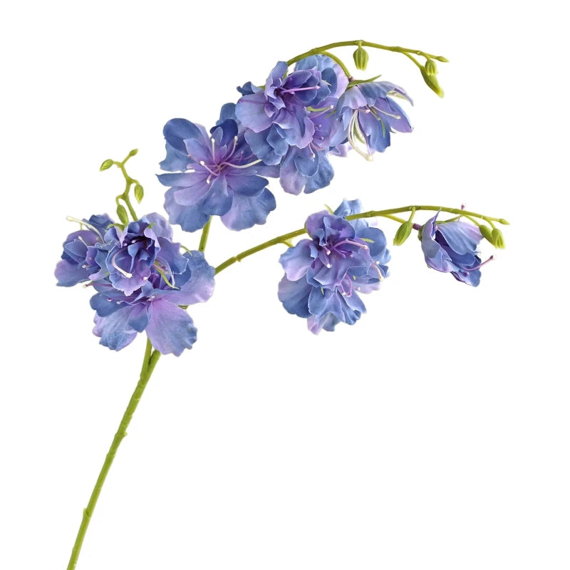 Artificial Crabapple Silk Flower Bouquet – Wedding & Home Décor Artificial Flower Bouquet Babs DEEP BLUE 1pc