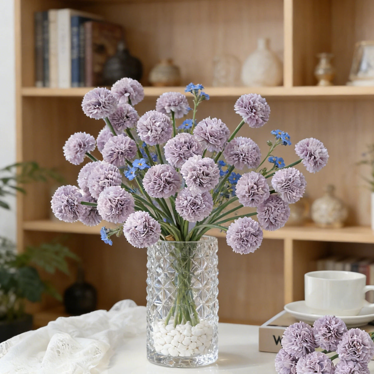 Artificial Silk Mini Ball Chrysanthemum Flowers for Weddings & Home Artificial Silk Flowers Babs