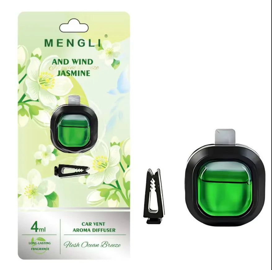 Car Vent Clip Air Freshener | Essential Oil Scent, 30 Days Car Air Freshener Babs green