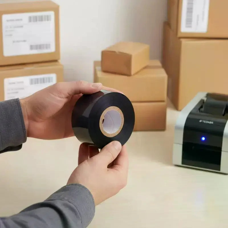 30mm x 100m Black Thermal Transfer Ribbon – Label Printer Thermal Printer Ribbon Babs