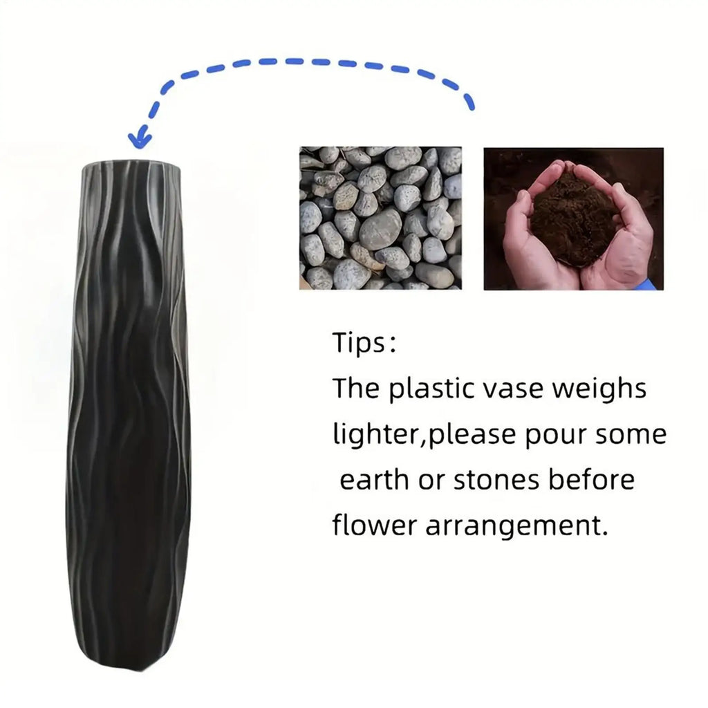 Large Textured Floor Vase | Modern Hydroponic Standing Decor Decorative Floor Vase Babs