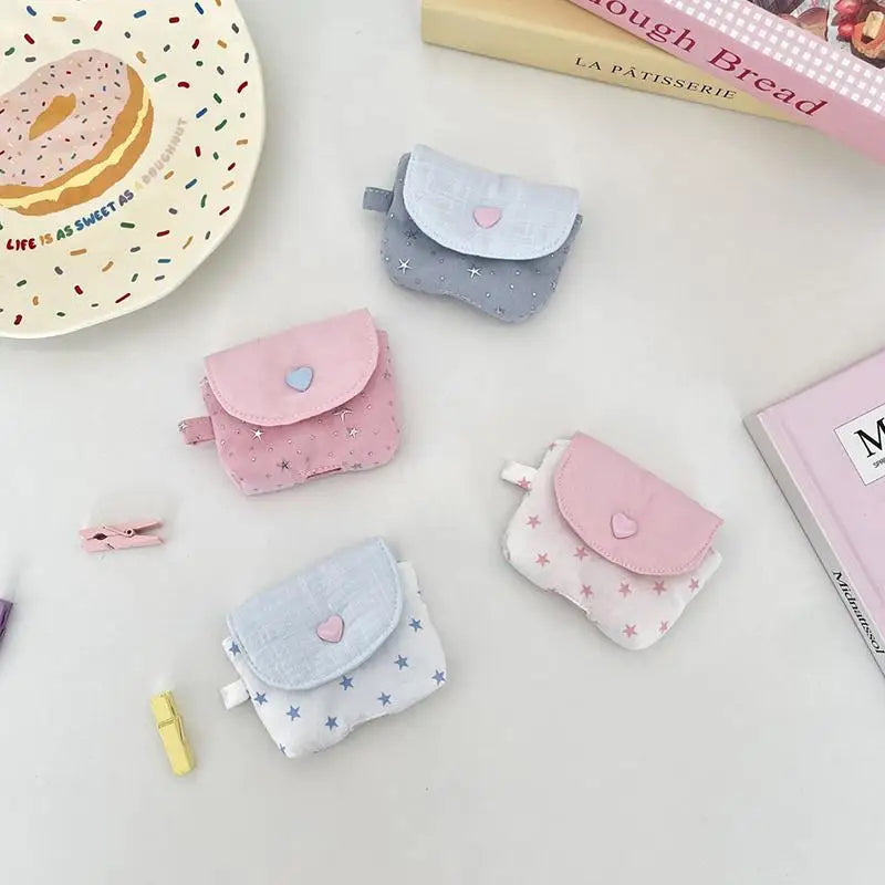 Sequined Mini Earphone & Jewelry Pouch – Snap Button Storage Bag Mini Storage Pouch Babs