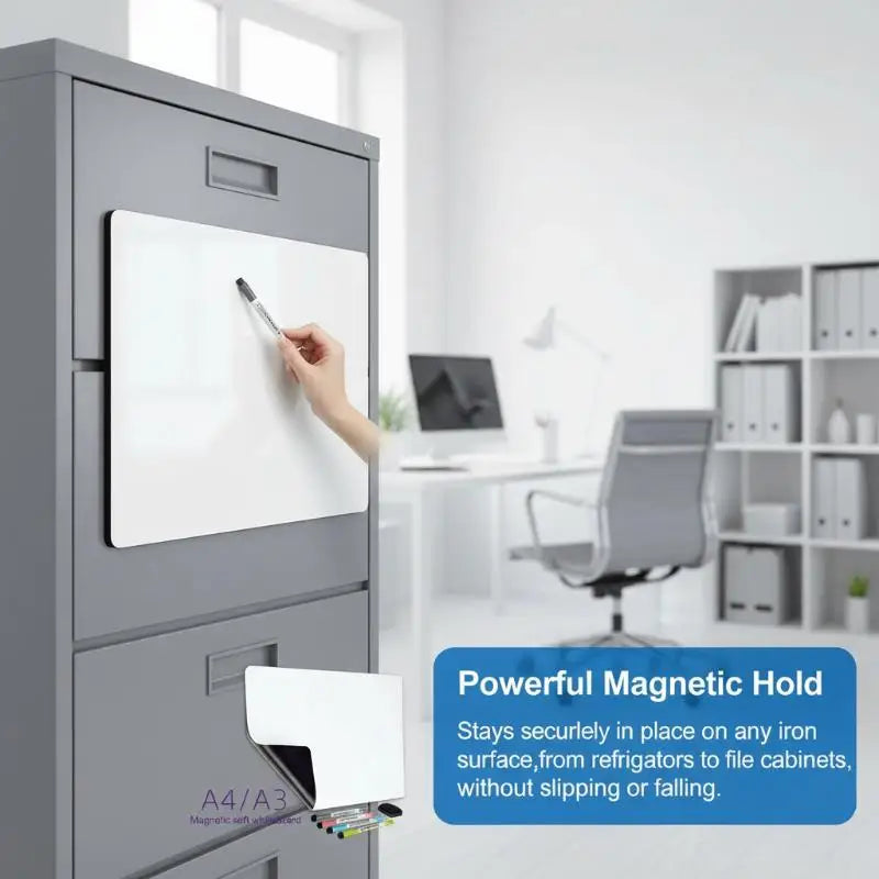 A3/A4 Flexible Magnetic Whiteboard Fridge Dry Erase Board Magnetic Whiteboard Babs