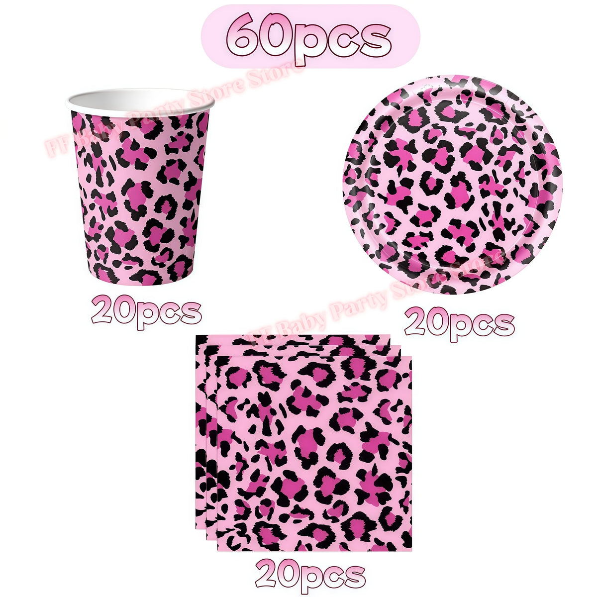 Leopard Print Birthday Party Supplies – Plates, Cups & Decor