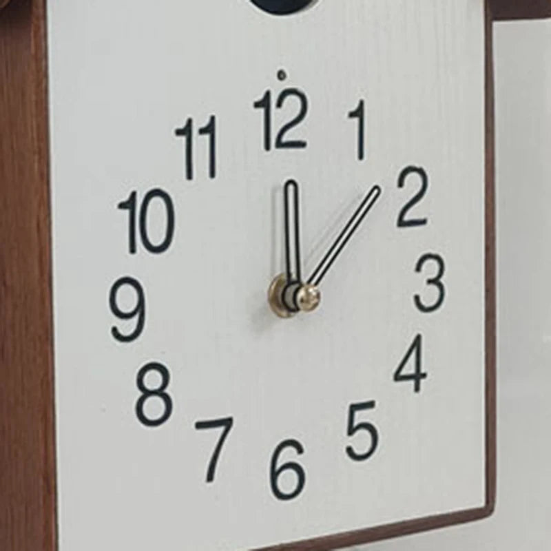 Nordic Wooden Cuckoo Wall Clock – Minimalist 14" Décor Decorative Wall Clock Babs