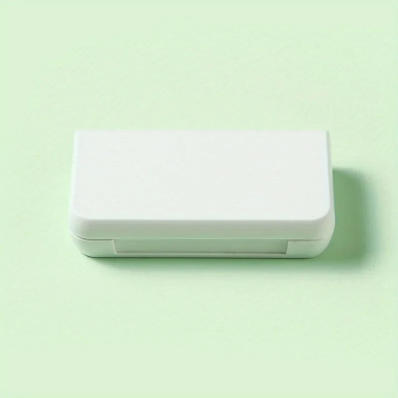 Multi-Grid Pill Storage Box with Lid – Portable Organizer Pill Storage Organizer Babs White
