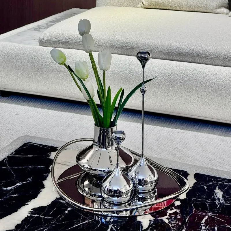 Stainless Steel Decorative Storage Tray | Modern Organizer Decorative Storage Tray Babs