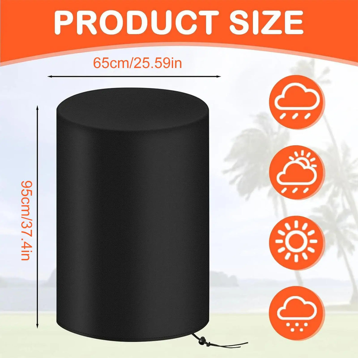 55-Gallon Drum Cover – Waterproof UV & Dust Protection Drum Barrel Cover Babs