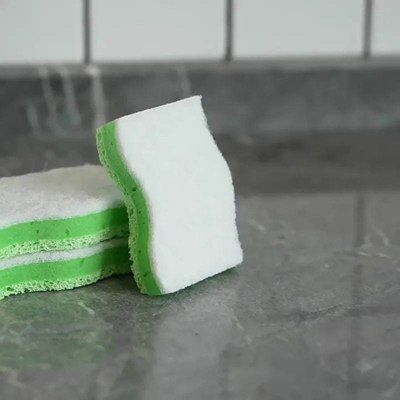 Non-Scratch Wood Pulp Cotton Scrub Sponge – Double-Side Design Dishwashing Scrub Sponge Babs