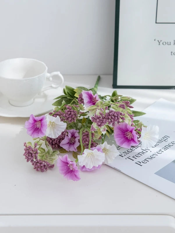 TTCY Silk Artificial Morning Glory Flowers – Wedding & Home Décor Artificial Silk Flowers Babs VIOLET/紫罗兰 1 PC
