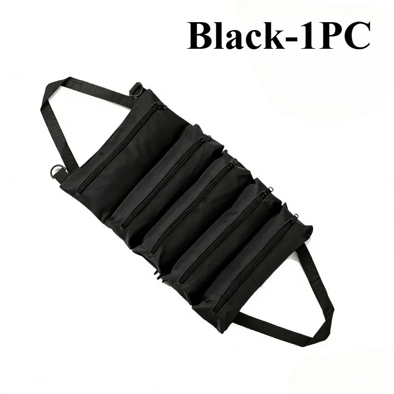 Roll-Up Multi-Pocket Tool Bag Organizer – 1 to 4 PCS Tool Roll Organizer Babs Black-1PC