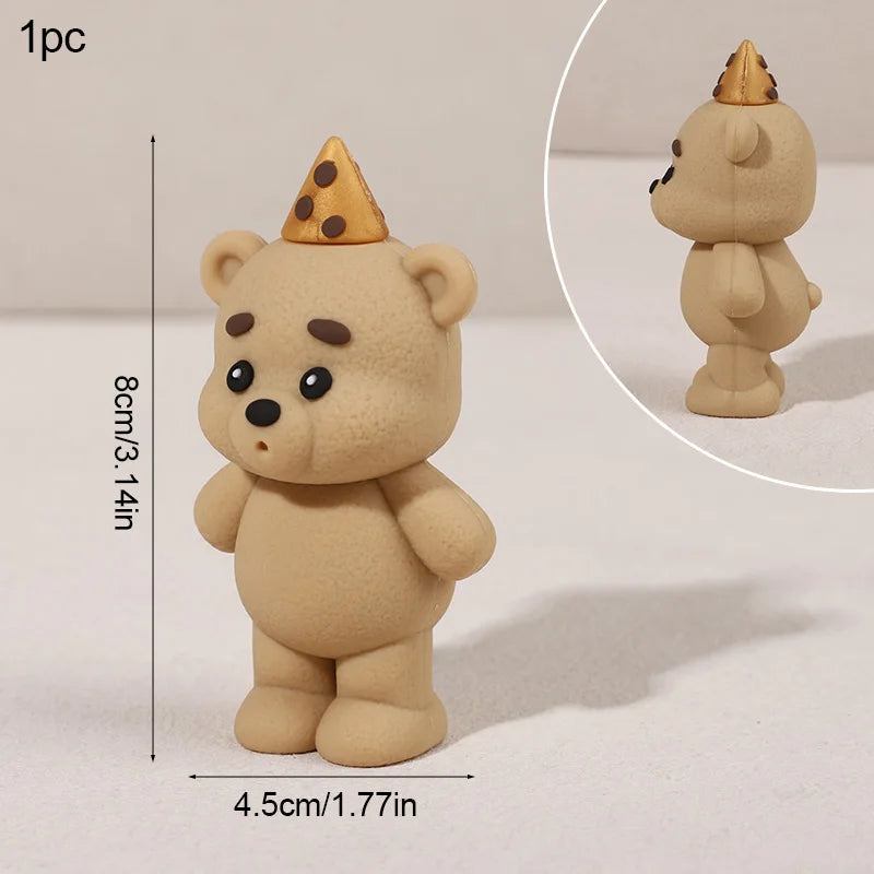 Teddy Bear Cake Topper – Kids Birthday & Baby Shower Decor Cake Topper Babs Bear-A