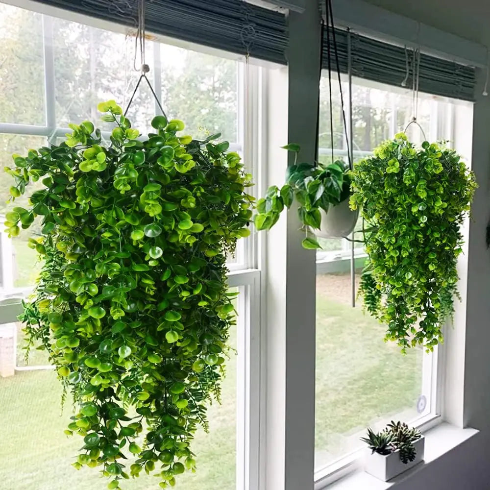Artificial Fern Vine UV-Resistant Wall Hanging Garden Decor Artificial Plant Vine Babs