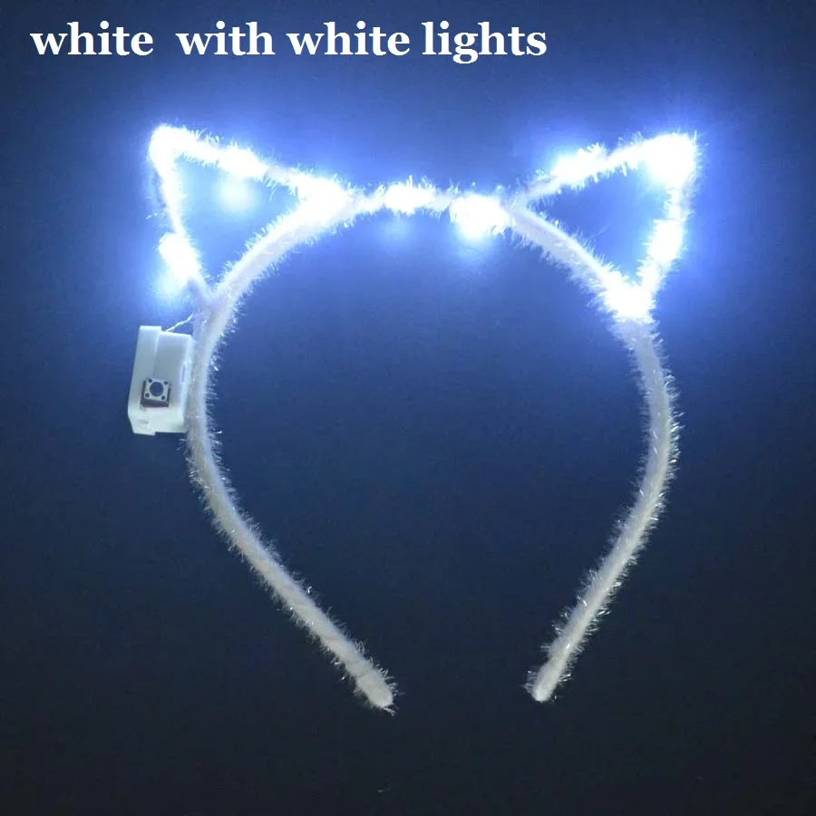 LED Flashing Cat & Fox Ears Headband – Glowing Party Hair Hoop LED Party Headband Babs 14