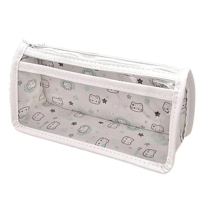 Cute Cat Transparent Pencil Case – High Capacity PVC Pouch Pencil Case Pouch Babs onesize