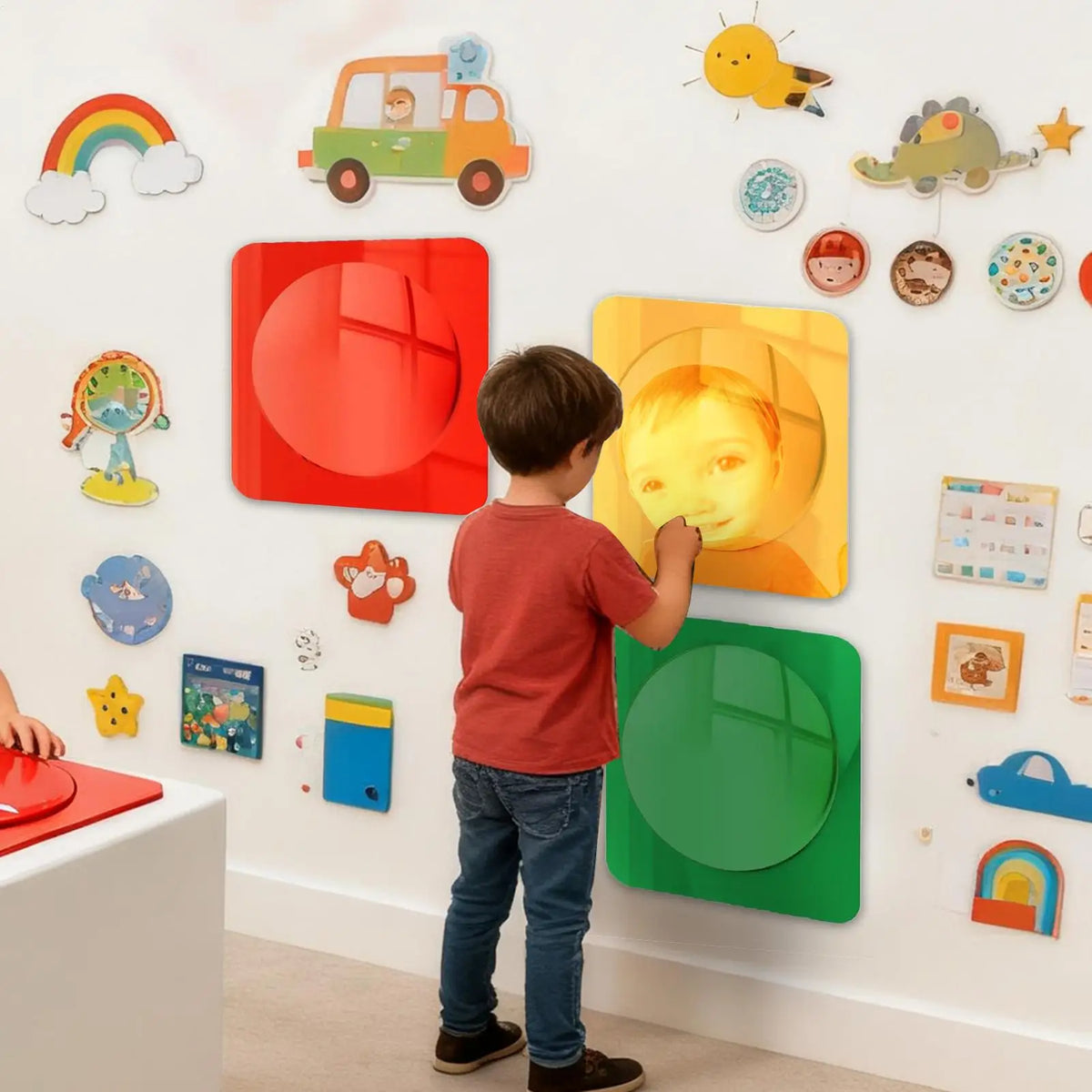 3-Piece Kids Acrylic Bubble Sensory Mirror Set for Toddlers Sensory Mirror Set Babs