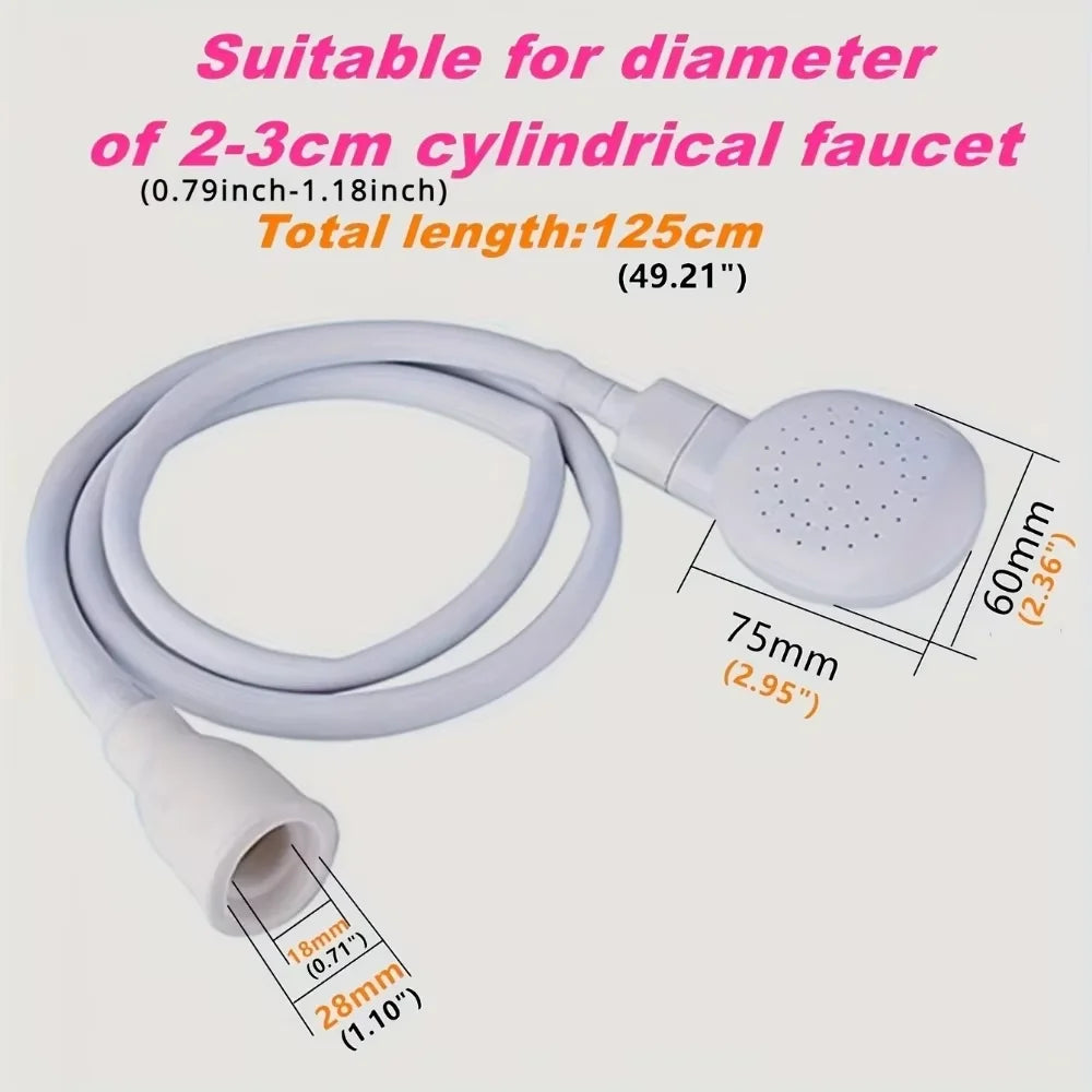 Multifunctional Faucet Shower Extender for Sink & Pet Bath Faucet Shower Extender Babs white