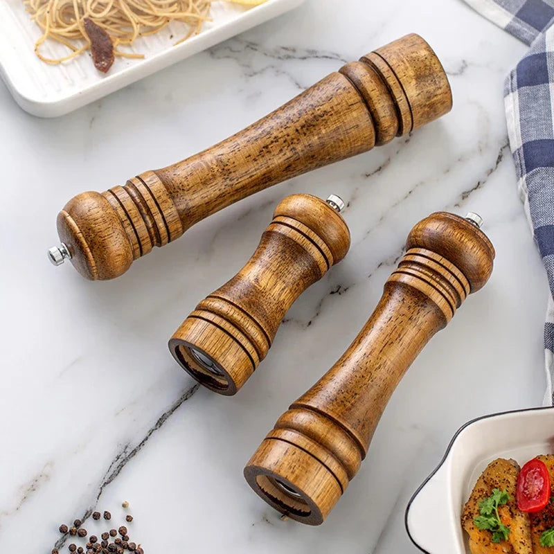 Solid Wood Salt & Pepper Grinder | Adjustable Ceramic Core Salt & Pepper Mill Babs