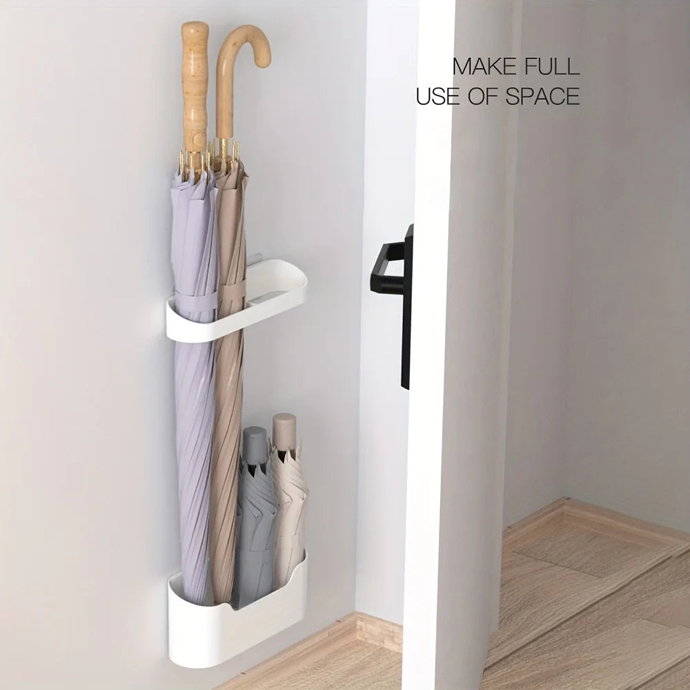 Wall Mounted Umbrella Holder – Nail-Free Multi-Use Storage Rack Umbrella Storage Rack Babs