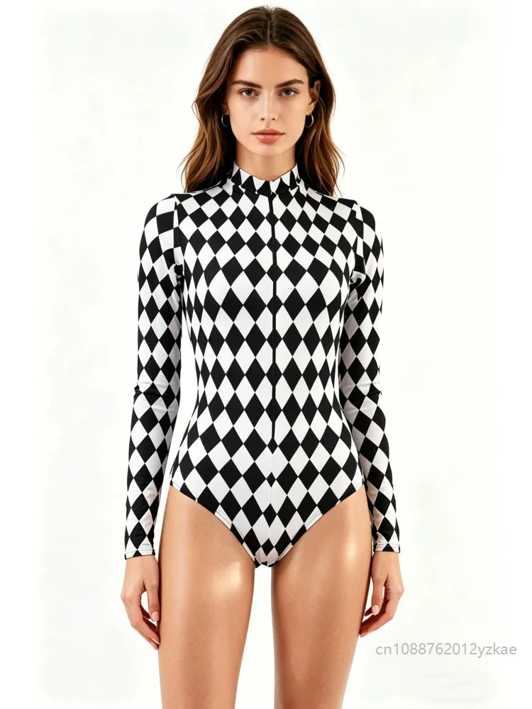 Women's Victorian Clown Bodysuit – Halloween Cosplay Costume Halloween Costume Bodysuit Babs