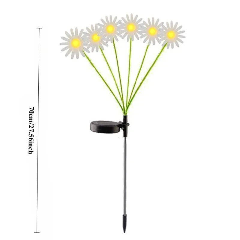 Solar Daisy LED Garden Lawn Light – Outdoor Flower Decor Solar Garden Light Babs