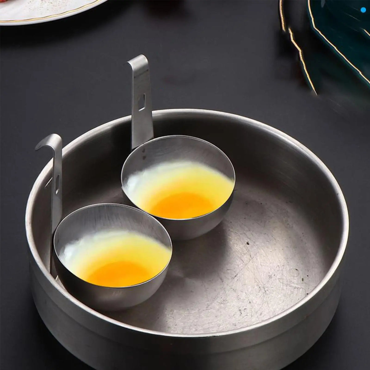 Stainless Steel Egg Poacher with Hook | Nonstick Cooking Mold Egg Poacher Babs