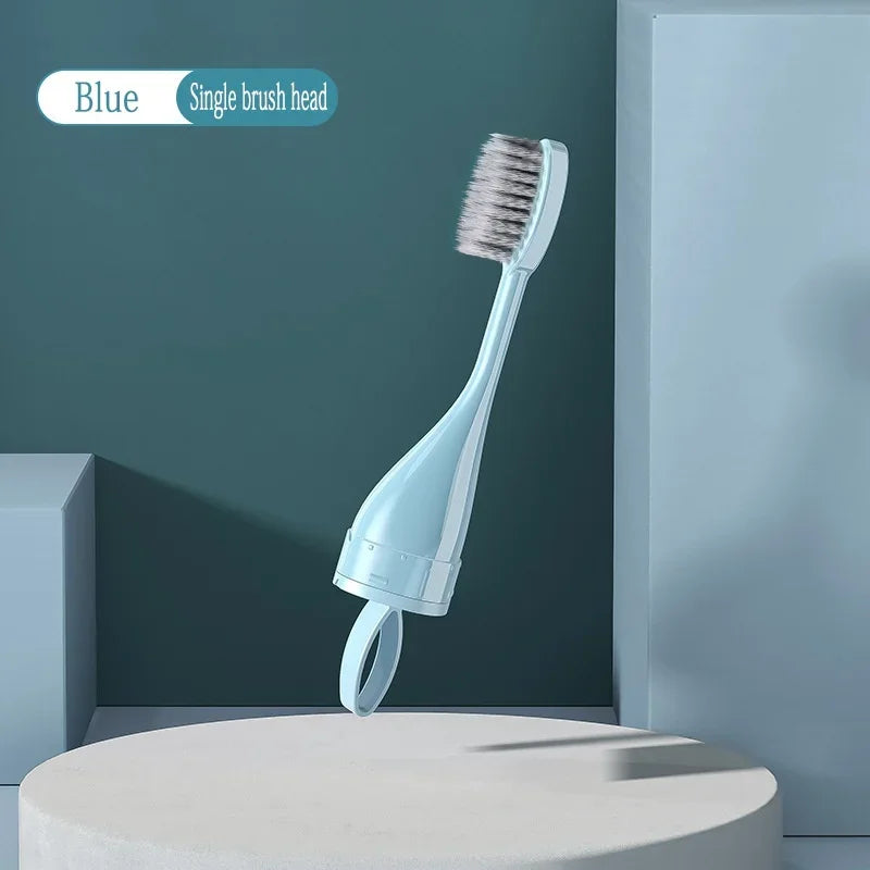 Portable Folding Travel Toothbrush Kit – Compact for Camping Travel Toothbrush Kit Babs 1 Head-Blue