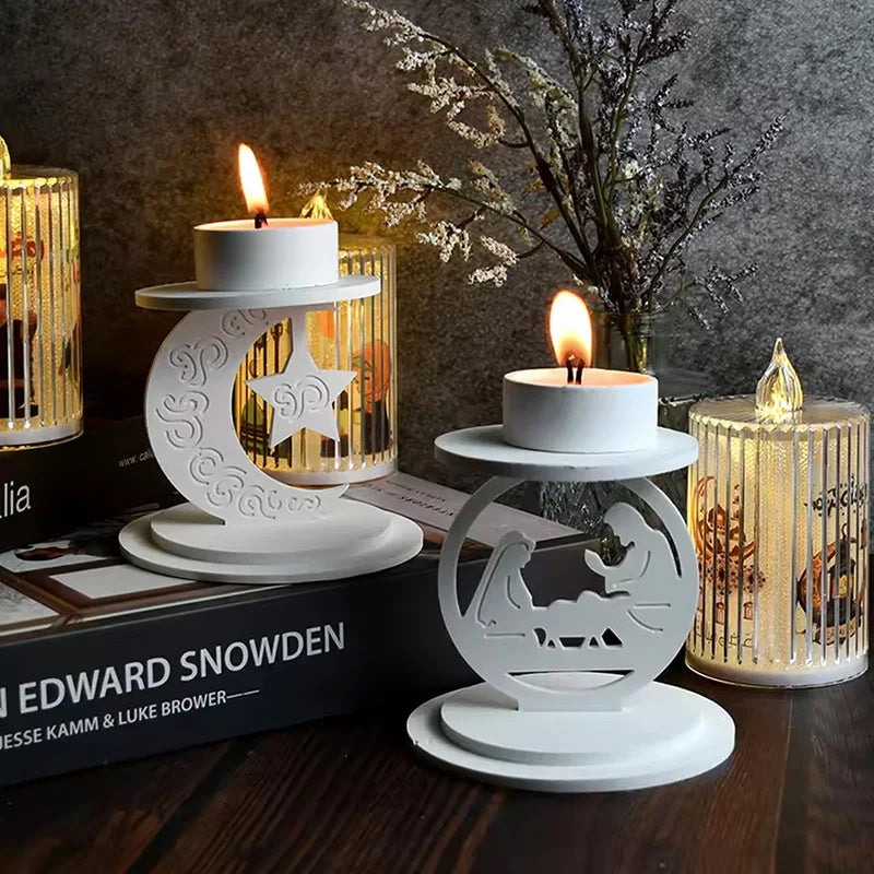 Ramadan Candle Holder Silicone Mold – Eid DIY Cement Gypsum Silicone Craft Mold Babs