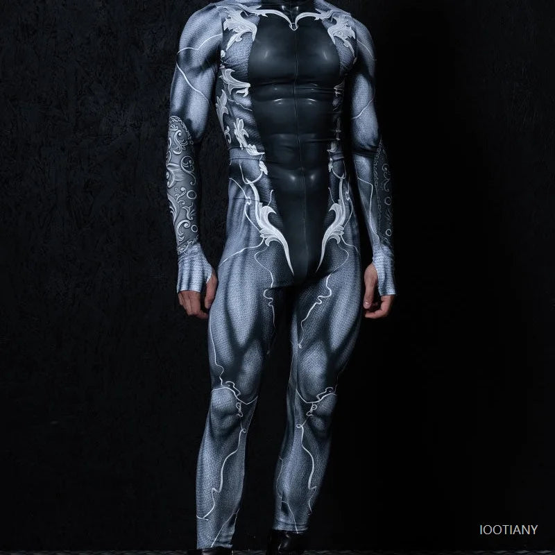 Men's Mechanical Muscle Zentai Bodysuit | Punk Cosplay Costume Cosplay Bodysuit Babs A S China Mainland