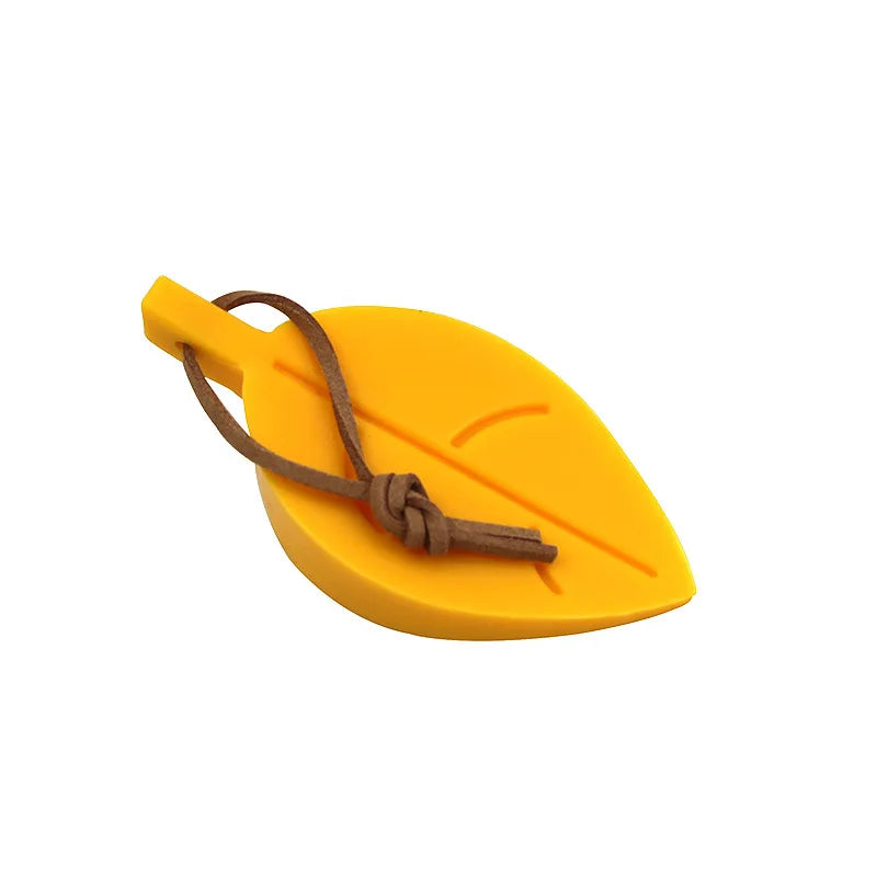 Silicone Leaf Door Stopper – Baby-Safe Anti-Pinch Wedge Silicone Door Stopper Babs YELLOW
