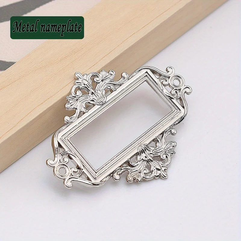 Vintage Lace Zinc Alloy Card Frame Drawer Label Slot Holder Card Frame Holder Babs