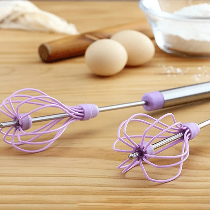 Semi-Automatic Hand Push Egg Whisk – Stainless Steel Beater Egg Whisk Beater Babs