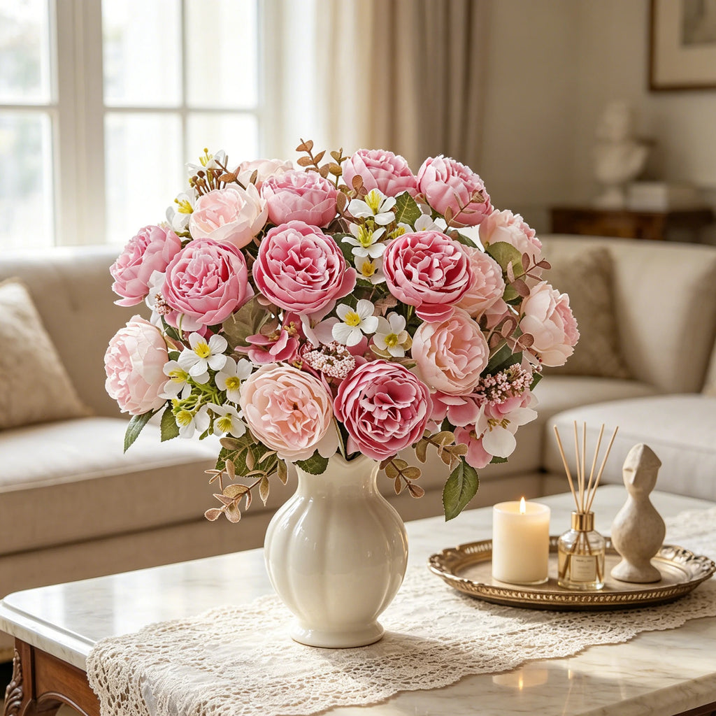 Artificial Silk Peony Flowers – Wedding & Home Décor Stems Artificial Silk Flowers Babs
