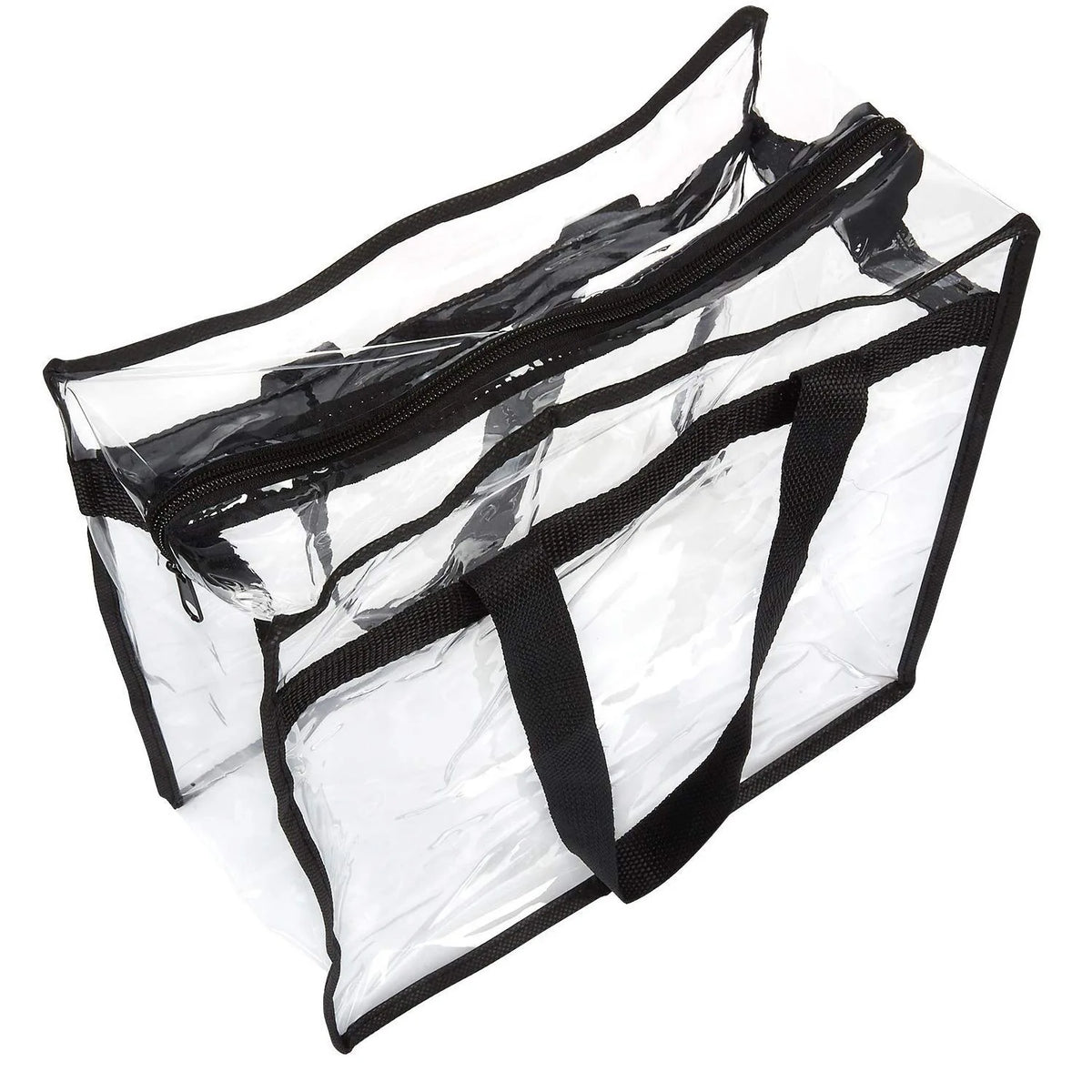 Clear PVC Tote Bag – Large Waterproof Zipper Shoulder Bag Clear PVC Tote Bag Babs
