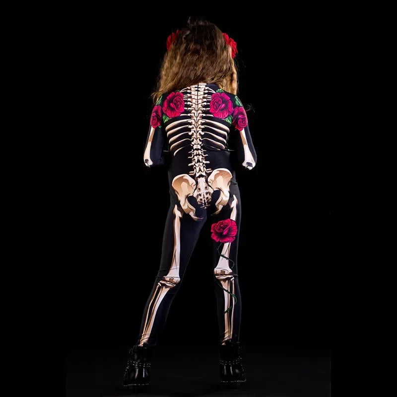 Rose Skeleton Halloween Costume – Adult & Kids Jumpsuit Halloween Costume Babs