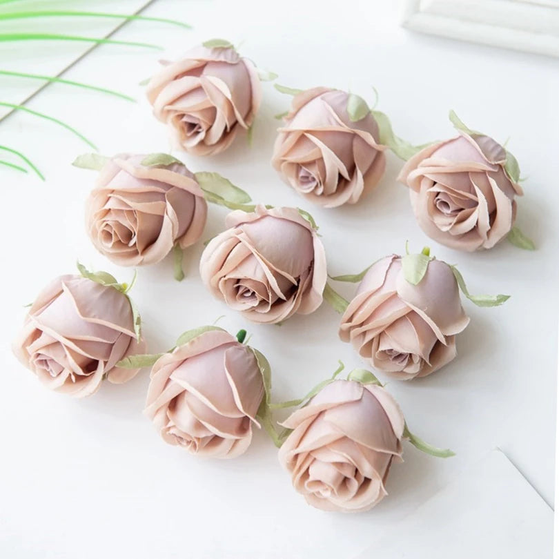Silk Rose Heads 30/60pcs – Wedding & Home Floral Decor Artificial Silk Flowers Babs Color 8 60 PCS