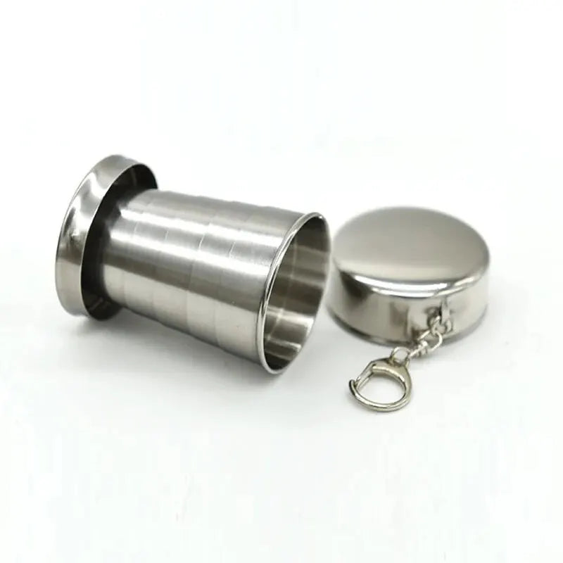 Stainless Steel Folding Telescopic Cup | Portable Camping Cup Folding Camping Cup Babs